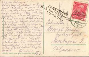 1915 Pragersko, Pragerhof; Villa Dr. Klasinc + "Zensuriert K.u.K. Militärzensur Marburg" (...