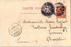 1906 Monte Carlo, Hotel de la Terrasse (prop. A. C. Garre) / hotel, locomotive, railway line. Art No...