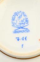 Herendi Apponyi mintás mokkás csésze és alj, kézzel festett, jelzett, hibátlan