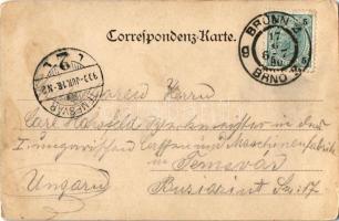 1900 Brno, Brünn; Nord und Staatsbahnhof, Restauration / railway station, restaurant, coaches (EK)