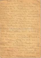 1944 Balla Tamás 107/23 KMSZ (közérdekű munkaszolgálatos) levele a miskolci munkatáborból barátainak...