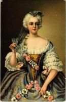 7 db RÉGI Stengel művészlap, közte litho / 7 pre-1945 Stengel art postcards, including litho ones