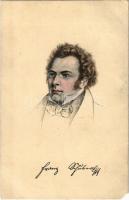 7 db RÉGI Stengel művészlap, közte litho / 7 pre-1945 Stengel art postcards, including litho ones