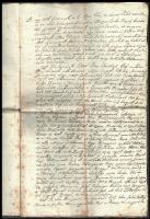 1828 Laki és alistáli Laky Mihálynak Szabó Kazay Erzsébettől és Thaly Juliannától született gyermekeinek szóló végrendelete, magyar nyelven.