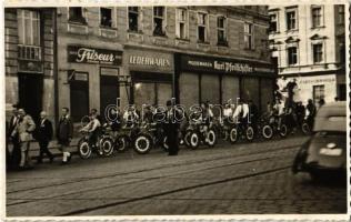 Unknown location, Group of cyclists. photo