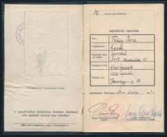 1938 Vöröskeresztes igazolvány, fénykép nélkül