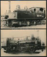 Ganz-mozdonyok, 3 db fotó, 11×17 cm