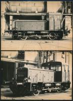 Ganz-mozdonyok, 3 db fotó, 12×17,5 cm