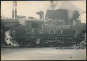 Ganz-mozdonyok, 3 db fotó, 12×17,5 cm