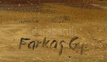 Farkas Gyöngyi (1959-): A tenger. Olaj, farost, jelzett, keretben, 60×80 cm