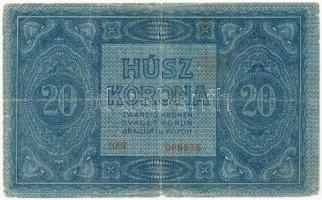 1919. 20K T:III- 
Hungary 1919. 20 Korona C:VG 
Adamo K19