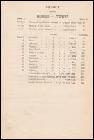 Sefer bereshit New York, Hebrew Publishing Co. A Teremtés könyve, részben elváló vászonkötésben, egy...