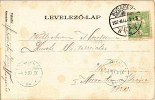 1907 Visegrád, vár, kirándulók (EK)