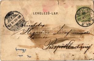 1905 Budapest IX. Vámház körút, villamos, Vásárcsarnok, gyógyszertár, Nádor szálloda és kávéház. Div...