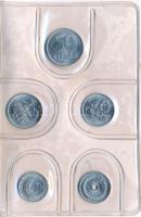 1981. 2f-10Ft 9db klf, "Magyar Népköztársaság" forgalmi érméi kék műbőrtokbann T:1