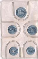 1981. 2f-10Ft 9db klf, "Magyar Népköztársaság" forgalmi érméi kék műbőrtokbann T:1