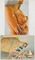 12 db MODERN erotikus motívumlap / 12 modern erotic motive postcards