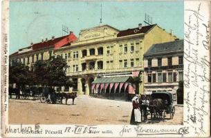 1905 Pécs, Nádor szálloda, Stern Mór üzlete. Kiadja Fürst Lipót (fl)