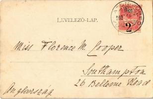 1902 Balatonfüred, a fürdő angol csónakjai vendégek számára. Kiadja Schmidt Edgar (fl)