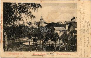 1903 Balatonfüred, Herceprímási park, villa. Kiadja Grüner Simon (fl)