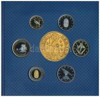 2013. 5Ft-200Ft (6xklf) forgalmi sor szettben + 2013. "I. Lajos aranyforintja" aranyozott ...