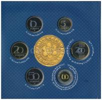 2013. 5Ft-200Ft (6xklf) forgalmi sor szettben + 2013. "I. Lajos aranyforintja" aranyozott ...