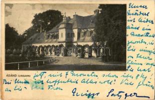 1914 Ádánd, Bálványosi Satzger Géza kastélya. Rajta az egyik Satzger levele és aláírása (Rb)