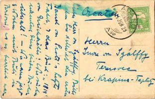 1914 Ádánd, Bálványosi Satzger Géza kastélya. Rajta az egyik Satzger levele és aláírása (Rb)