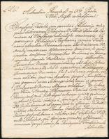 1753 Latin nyelvű levél, vízjeles papíron, 3p