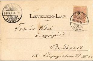 1899 Szolnok, Tisza, templomok, zsinagóga. Kiadja Szigeti H. udvari fényképész (fl)