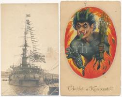 27 db RÉGI képeslap: orosz-japán katonai és hadihajós lapok, Pöstyén W.L. lap, Abaújszántó, Izsák, k...
