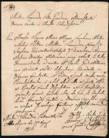 1816 Székesfehérvár, Diszpenzációs levél, Nagy Pál aláírásával, vízjeles papíron + levél