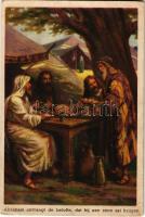 3 db képeslap az Ószövetségből: Dávid Király. Judaika / 3 postcards from the Hebrew Bible with Kind ...