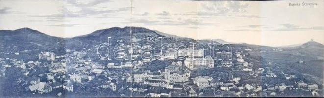 Selmecbánya, Schemnitz, Banská Stiavnica; 5-részes kihajtható panorámalap / 5-tiled folding panoramacard