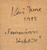 Kéri Imre (1945-): Ferencvárosi háztetők. Olaj, vászon, jelzett, keretben, 40×30 cm