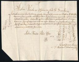 1839 10 db számla, nyugta és elszámolás, vízjeles papíron, viaszpecséttel