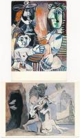 13 db MODERN használatlan motívumlap: főleg Picasso / 13 modern unused motive art postcards: mostly ...