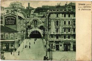 Trieste, Trieszt, Trst; Galleria di Montuzza / street view, shops (ázott sarok / wet corner)