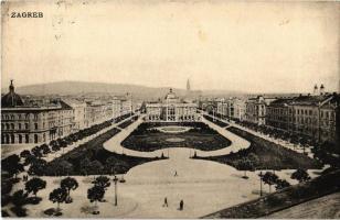 Zagreb, Zágráb - 5 db régi városképes lap / 5 pre-1945 town-view postcards