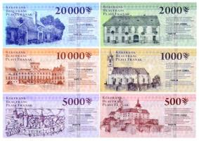 Sopron 2010. 500 Kékfrank + 1000 Kékfrank + 2000 Kékfrank + 5000 Kékfrank + 10.000 Kékfrank + 20.000...