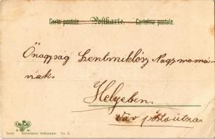 People celebrating on the streets. Böhmische Volkslieder No. 6. Emb. litho (EB)