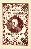 1825-1925 A budapesti Magyar Nemzeti Múzeum Jókai kiállítása emléklapja / Jókai memorial exhibition advertisement
