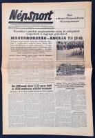 1954 Népsport X. évfolyamának 103. száma, címlapon a Magyaroroszág-Anglia (7:1) meccsről szóló cikkel. Szép állapotban