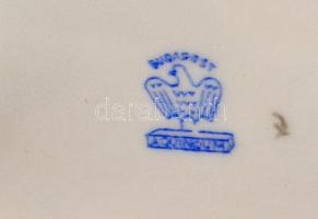 Aquincumi porcelán akt, kézzel festett, jelzett, kis kopásnyomokkal, m: 13 cm