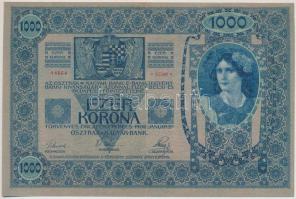 1902. 1000K piros "MAGYARORSZÁG" körbélyegzővel + 1902. 1000K fekete "ROMANIA TIMBRU ...