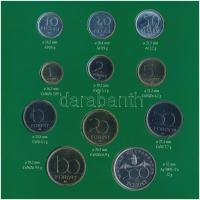 1995. 10f-200Ft (11xklf) forgalmi sor dísztokban, benne 200Ft Ag "Deák", "Magyarorszá...