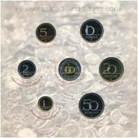 2008. 1Ft-100Ft (7xklf) darabos forgalmi sor "Búcsú az egy- és kétforintostól" dísztokos s...