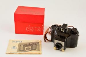 Gamma Pajtás fényképezőgép, Achromat 1:8/80 mm objektívvel, 6x6 cm filmformátum, eredeti dobozában