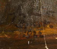 Fáy Lóránt (1906-1945): Virágcsendélet 1922. Olaj, karton, jelzett, hibás, 47×36 cm