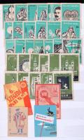 Pár száz darabos magyar gyufacímke gyűjtemény, a végén egy oldal levélzáróval